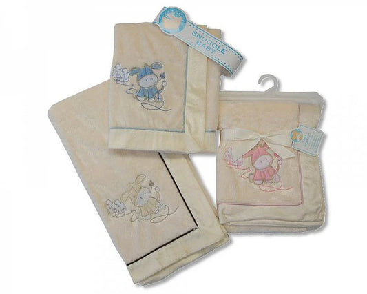 Baby Pram Blanket Donkey | Soft Fleece Baby Blanket