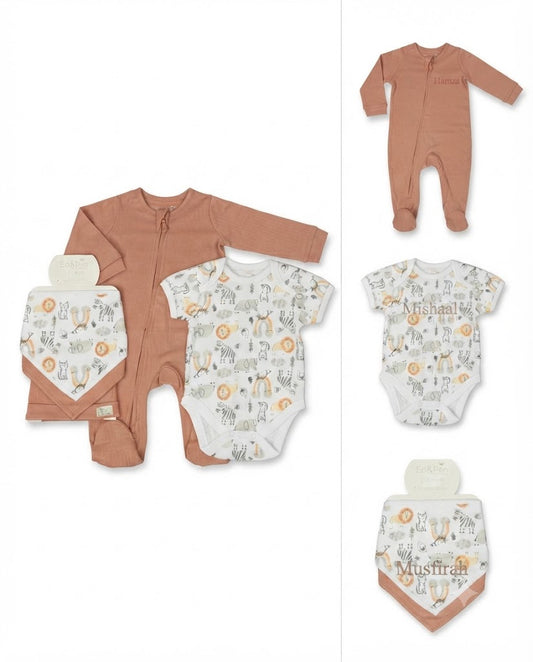 Personalised Ribbed Gift Set - Lion