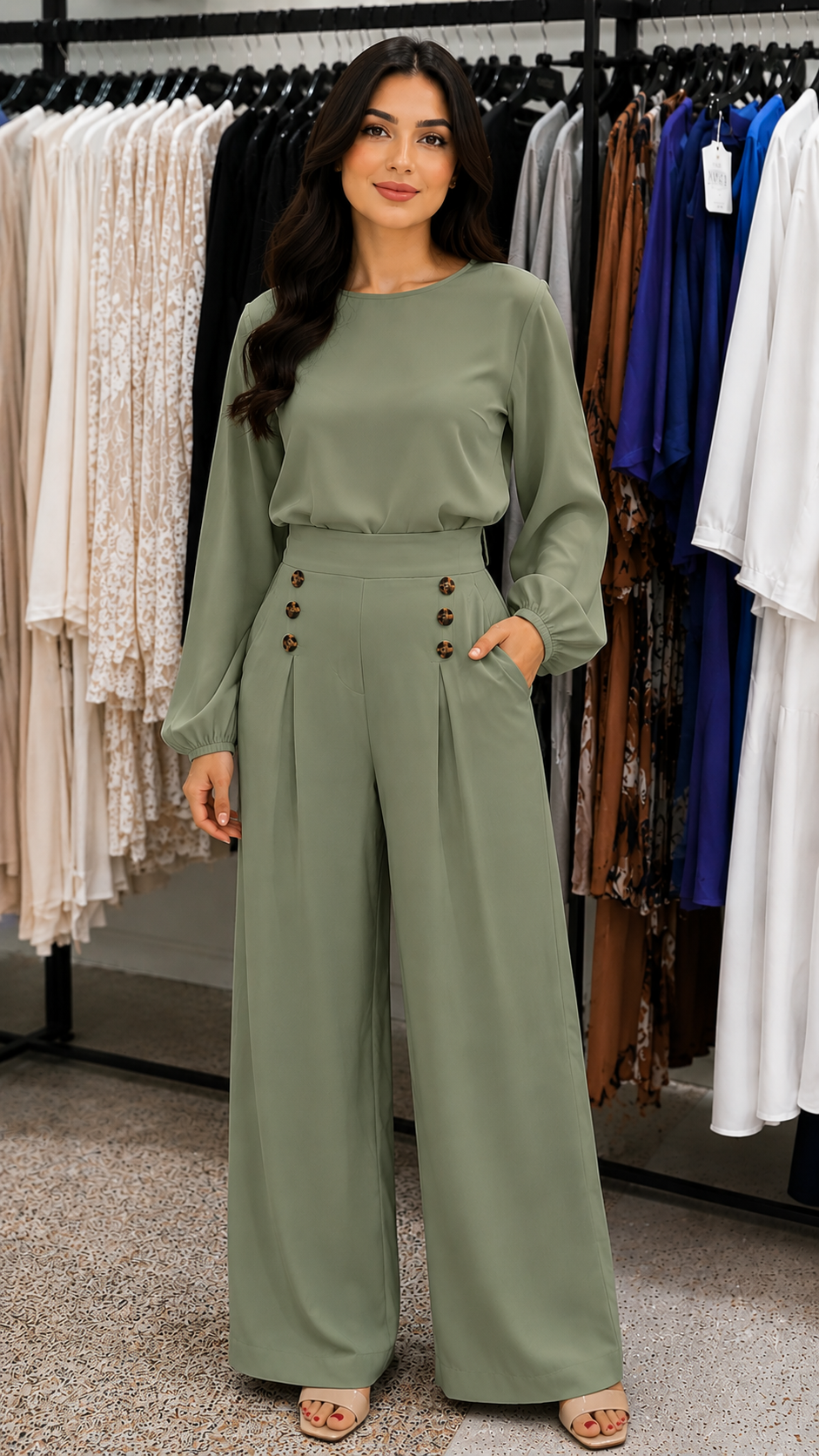 Elegant High-Waist Wide Leg Pants for Women
