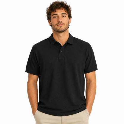 Premium Half-Sleeve Jacquard Polo Shirt