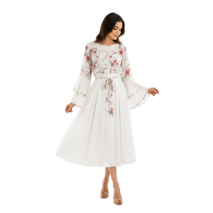 Women's Elegant Printed Short Dress | Casual Floral Summer Dress