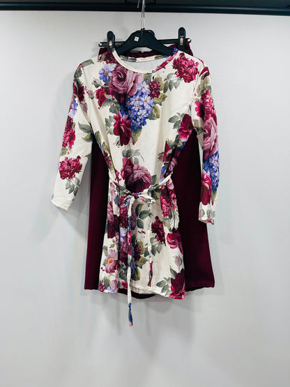 Casual Long Sleeve Blouse and Skirt Combo - MANSURI FASHIONS
