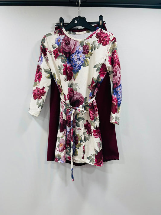 Casual Long Sleeve Blouse and Skirt Combo - MANSURI FASHIONS