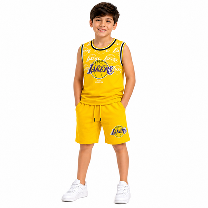Boys Basketball Sleeveless Short Set