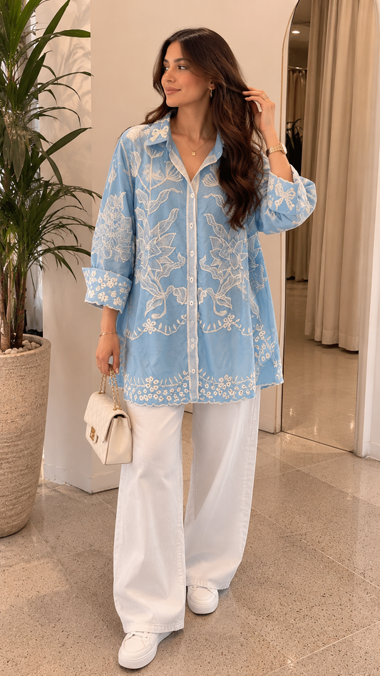 Elegant Oversized Shirt for Women – Casual Chic Tunic Top