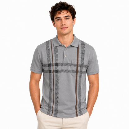 Classic Short-Sleeve Polo Shirt with Chest Pocket