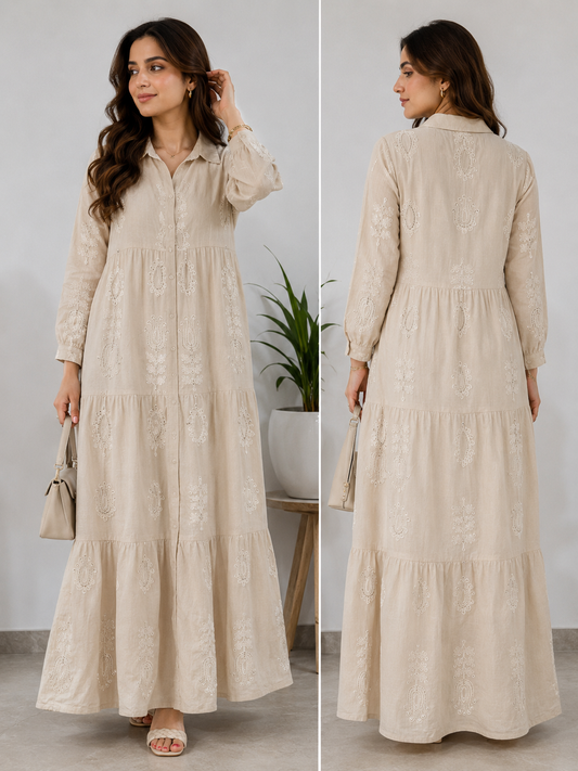 Women's Embroidered Maxi Dress