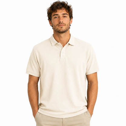 Premium Half-Sleeve Jacquard Polo Shirt