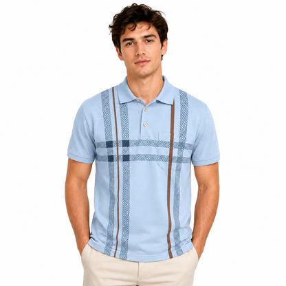 Classic Short-Sleeve Polo Shirt with Chest Pocket