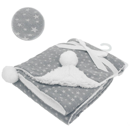 Gre Wrap W/Print & Pom Pom FBP190-G - Kidswholesale.co.uk