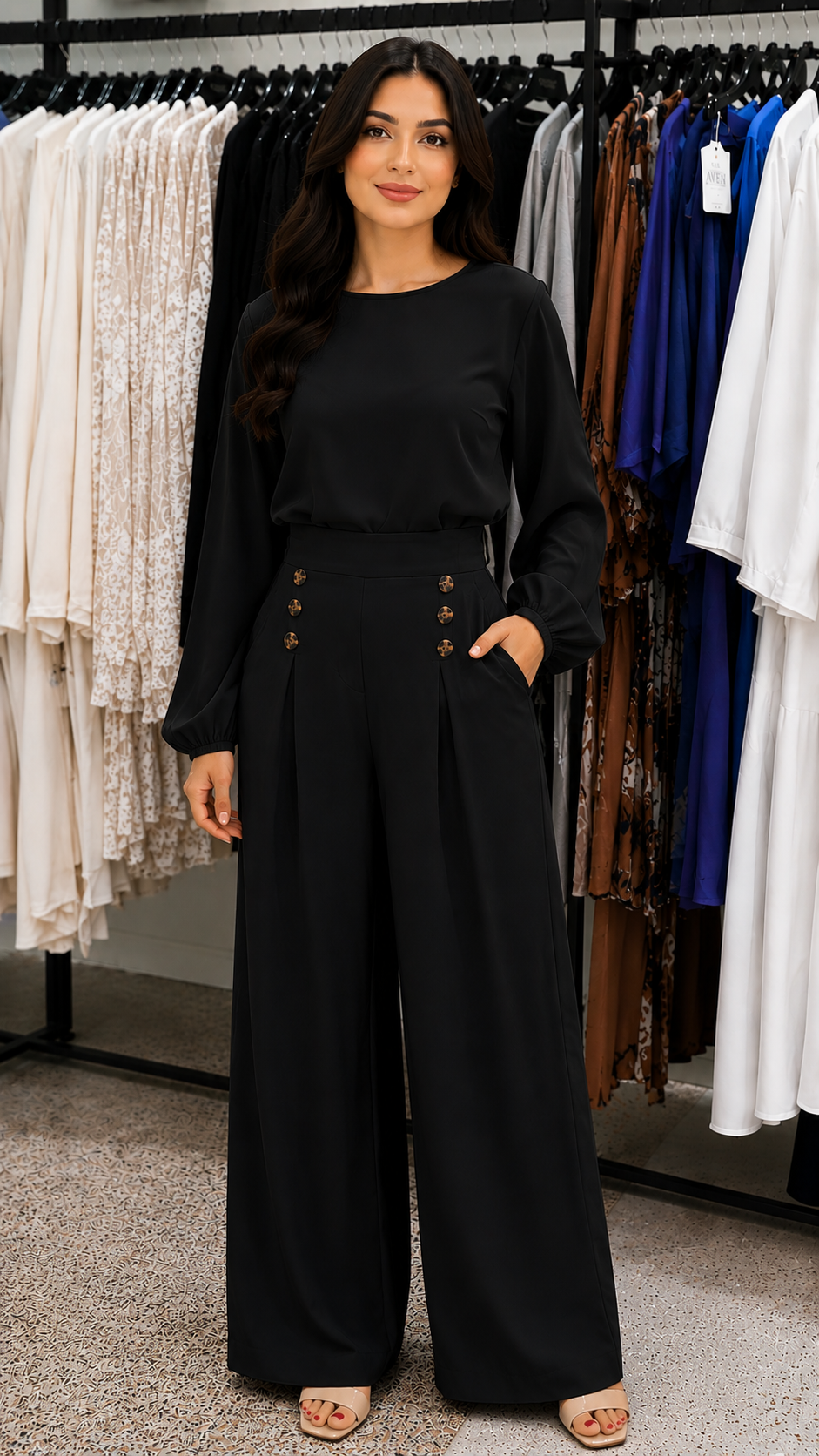 Elegant High-Waist Wide Leg Pants for Women