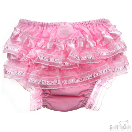 Cotton Frilly Pants - Pink - FP09-P - Kidswholesale.co.uk