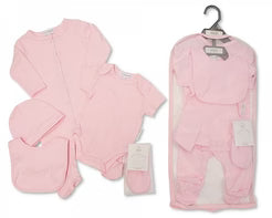 Baby 5 Pcs Gift Set in Mesh Bag - Plain