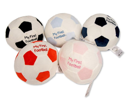 ' My First Football' Baby Soft Toy with Rattle (15cm) (PK6) GP-25-1123
