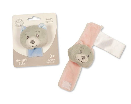 Baby Wrist Rattle - Teddy  (8cm) (PK6) GP-25-1312