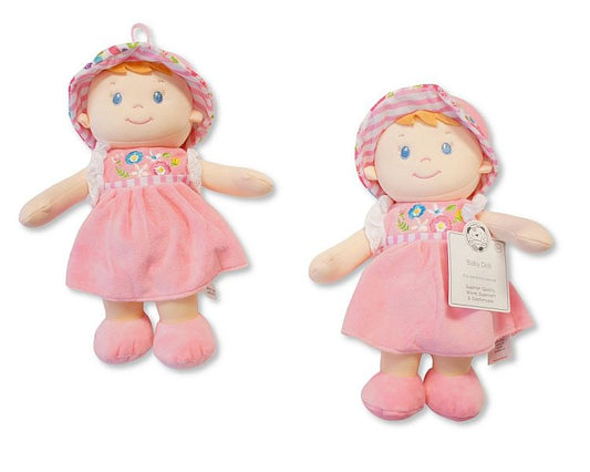Baby Girl Soft Doll with Pink Dress and Hat (32cm) (PK6) GP-25-1315