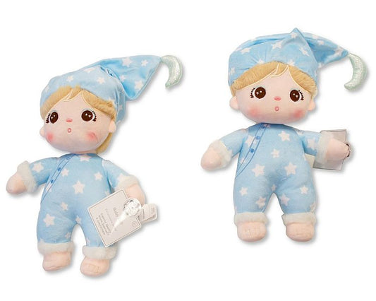 Baby Boys Soft Doll with Pink All-in One and Hat (32cm) (PK6) GP-25-1324