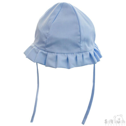 Blue Plain Cloche Hat (0-24 Months) H20-B - Kidswholesale.co.uk