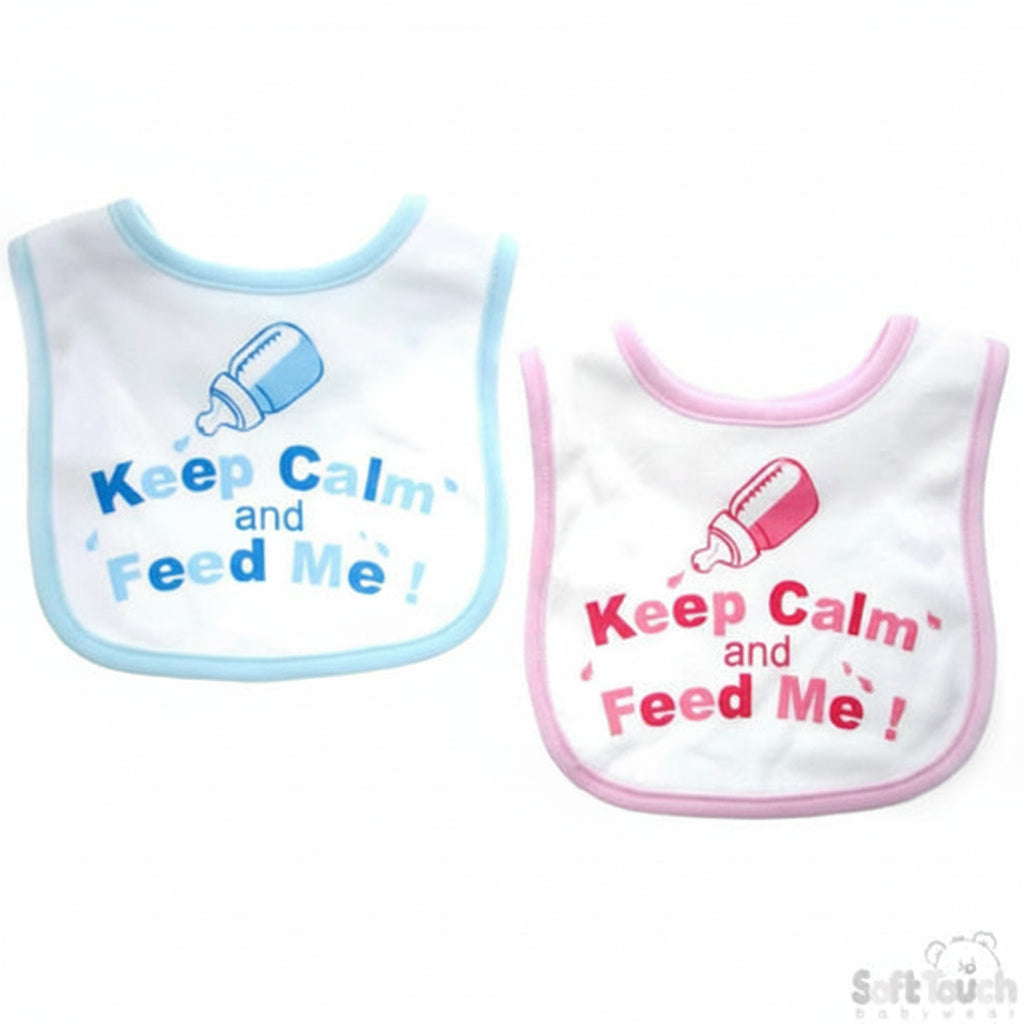 "KEEP CALM AND FEED ME" VELCRO BIB
