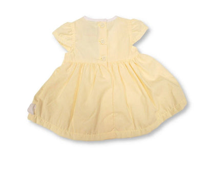 Baby Dress Lemon with Lace and Bow (0-24m)