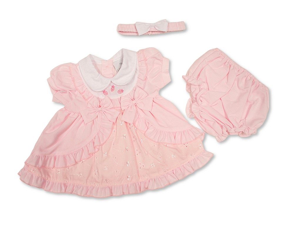 Dress Pink with Ruffles and Bows