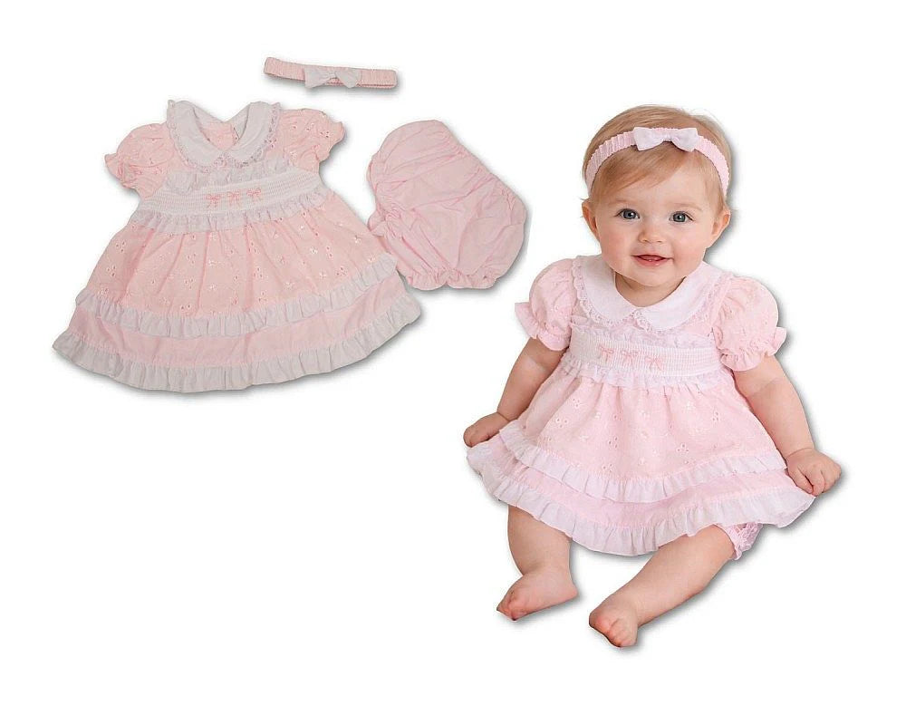 Dress Pink with Ruffles and Bows