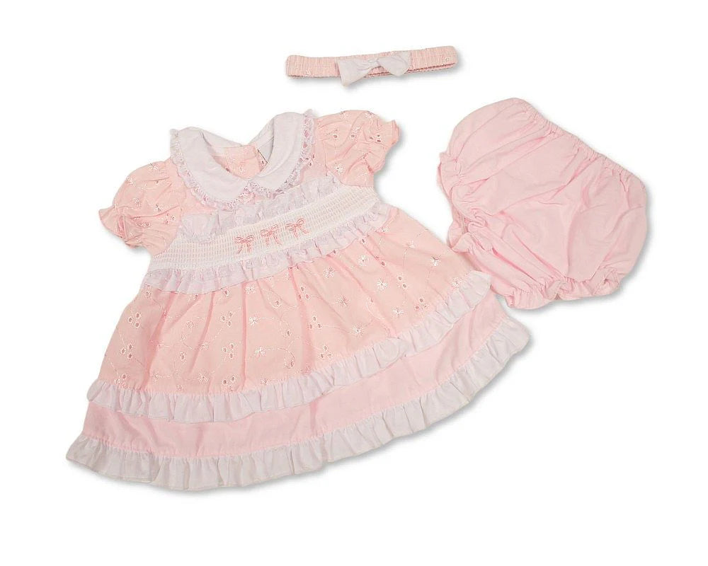Dress Pink with Ruffles and Bows