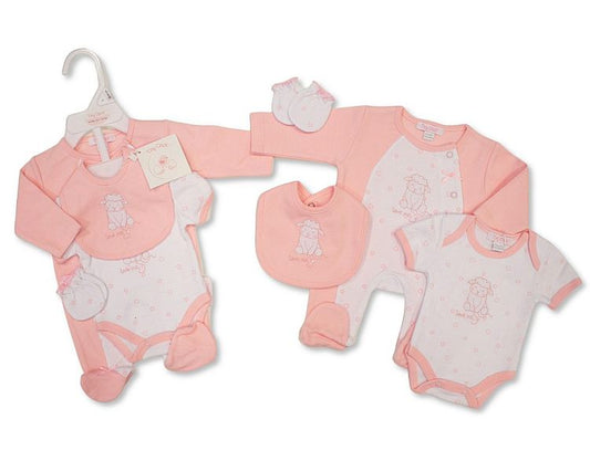 Premature Baby Girls 4 Pieces Set - Love Me (3-8lbs) (PK6)  PB-20-735P