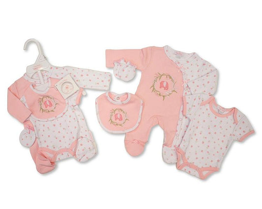 Premature Baby Girls 4 Pieces Set - Elephant (3-8lbs) (PK6)  PB-20-736P