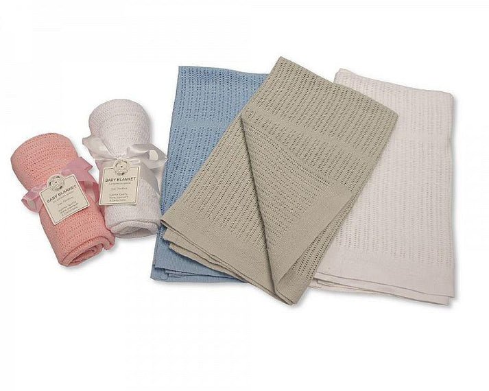 Personalised Baby Cellular Roll Cotton Blanket | 100% Cotton Baby Blanket - MANSURI FASHIONS