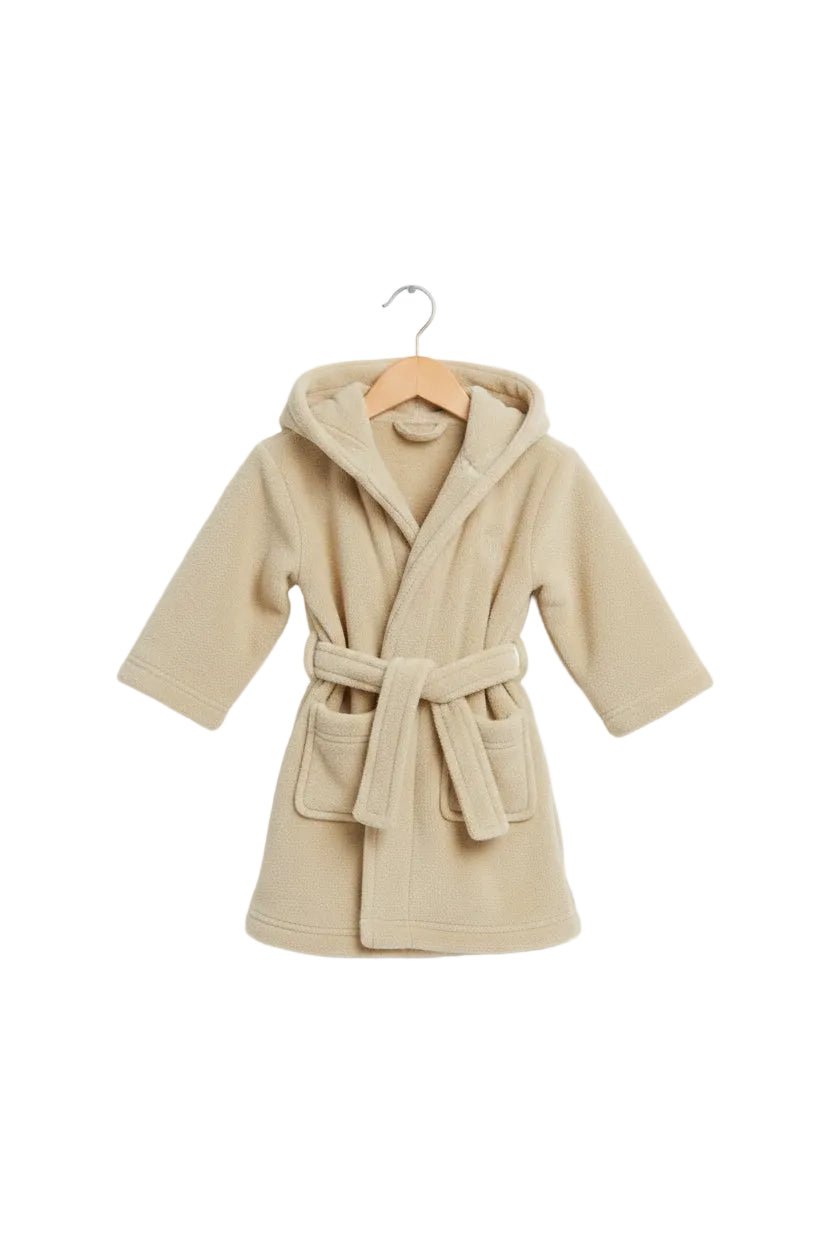 Personalised Baby Hooded Dressing Gown | Plush Fleece Bathrobe - MANSURI FASHIONS