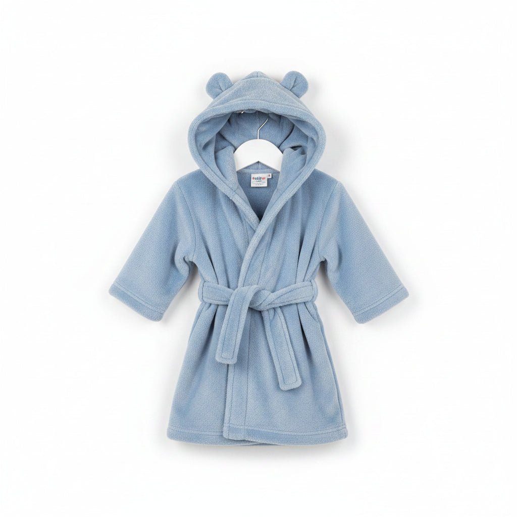 Personalised Baby Hooded Dressing Gown | Plush Fleece Bathrobe - MANSURI FASHIONS