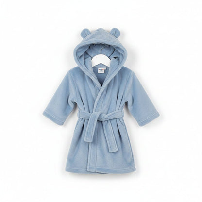 Personalised Baby Hooded Dressing Gown | Plush Fleece Bathrobe - MANSURI FASHIONS
