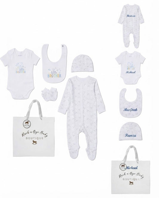 Personalised Baby Mesh Bag Gift Set - Best Little Brother - MANSURI FASHIONS
