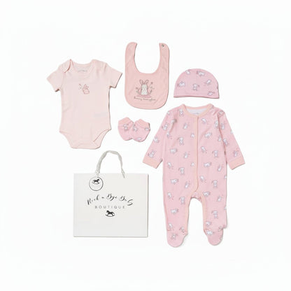 Personalised Baby Mesh Bag Gift Set - Bunny - MANSURI FASHIONS