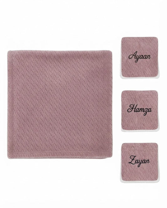 Personalised Baby Textured Plush Blanket | Soft Fleece Baby Blanket - MANSURI FASHIONS