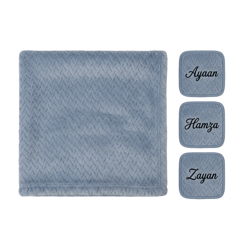 Personalised Baby Textured Plush Blanket | Soft Fleece Baby Blanket - MANSURI FASHIONS