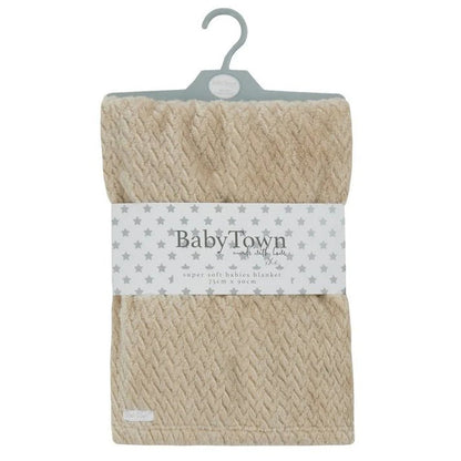 Personalised Baby Textured Plush Blanket | Soft Fleece Baby Blanket - MANSURI FASHIONS