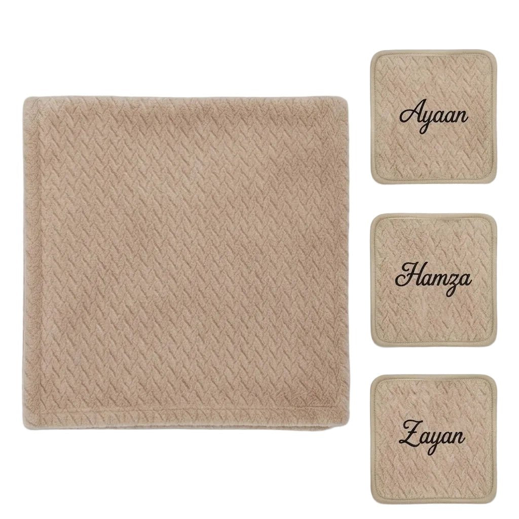 Personalised Baby Textured Plush Blanket | Soft Fleece Baby Blanket - MANSURI FASHIONS