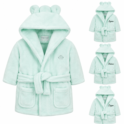 Personalised Boys Super Soft Hooded Dressing Gown - MANSURI FASHIONS