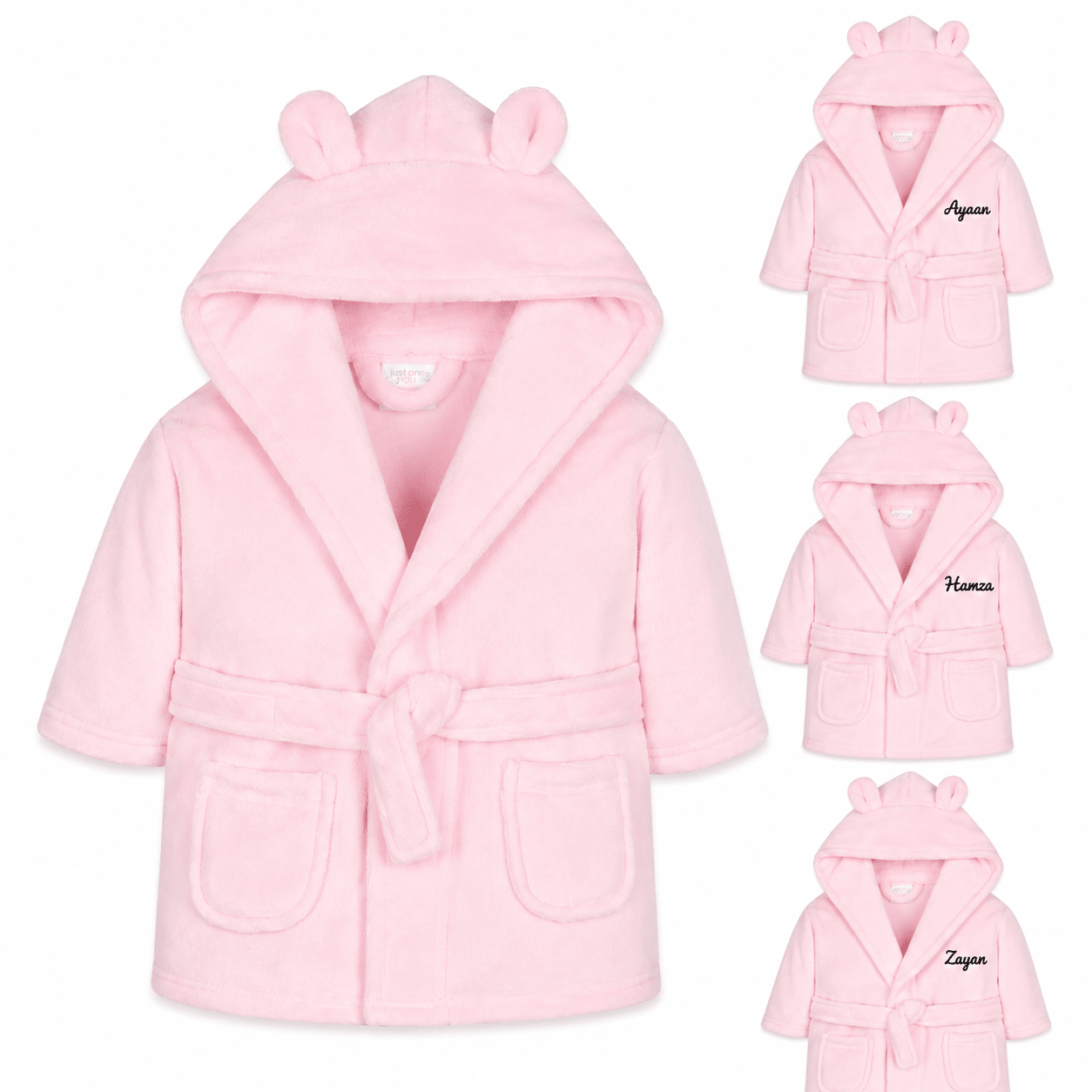 Personalised Boys Super Soft Hooded Dressing Gown - MANSURI FASHIONS