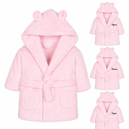Personalised Boys Super Soft Hooded Dressing Gown - MANSURI FASHIONS