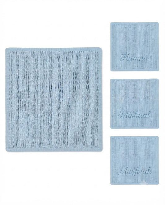 Personalised Cotton Cellular Pram Blanket | Soft 100% Cotton Baby Blanket - MANSURI FASHIONS