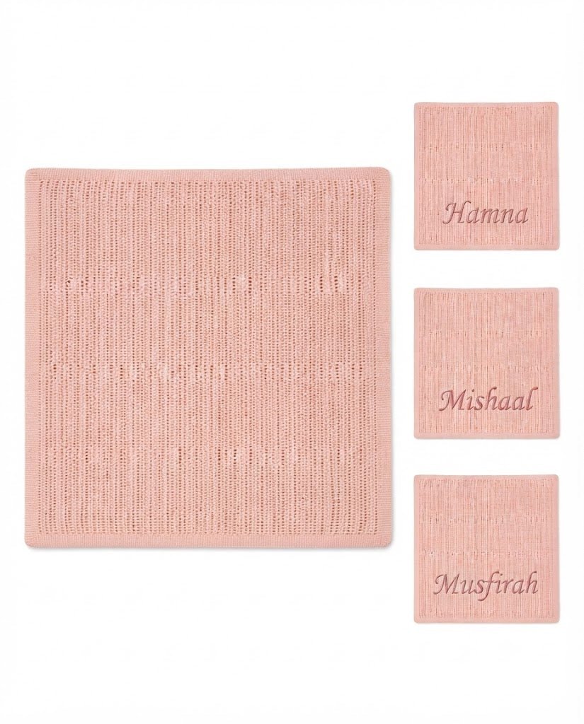 Personalised Cotton Cellular Pram Blanket | Soft 100% Cotton Baby Blanket - MANSURI FASHIONS