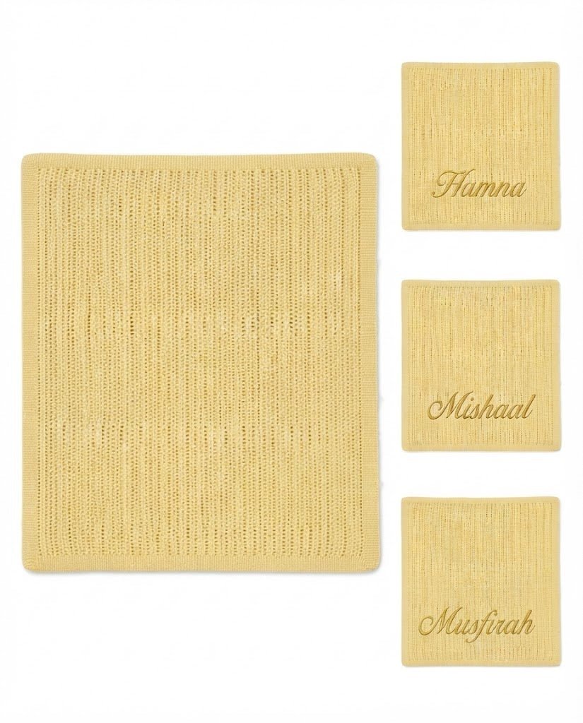 Personalised Cotton Cellular Pram Blanket | Soft 100% Cotton Baby Blanket - MANSURI FASHIONS