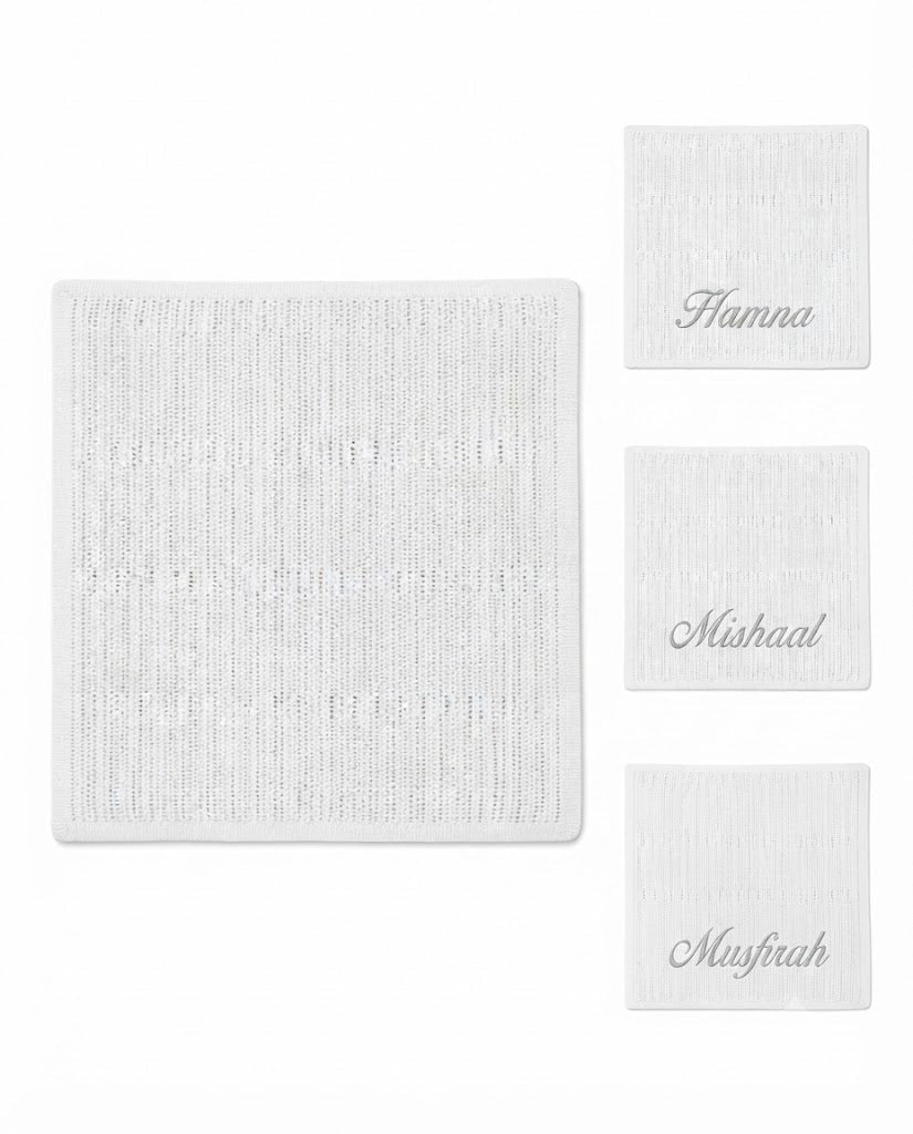 Personalised Cotton Cellular Pram Blanket | Soft 100% Cotton Baby Blanket - MANSURI FASHIONS