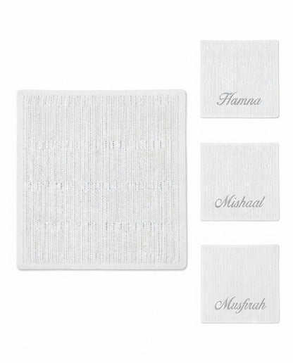 Personalised Cotton Cellular Pram Blanket | Soft 100% Cotton Baby Blanket - MANSURI FASHIONS