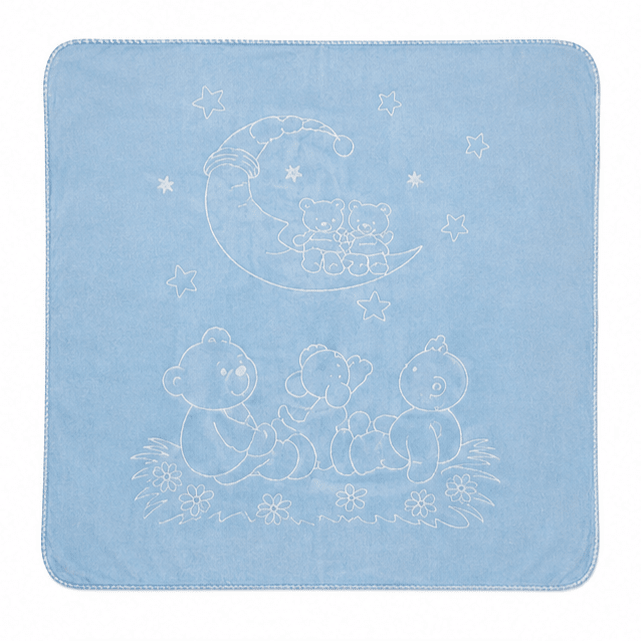 Personalised Embossed Baby Cot Blanket in Bag | Soft Baby Blanket - MANSURI FASHIONS