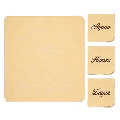 Personalised Embossed Baby Cot Blanket in Bag | Soft Baby Blanket - MANSURI FASHIONS