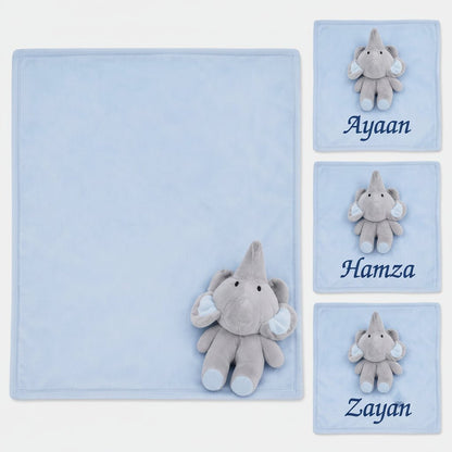 Personalised Luxury Baby Plush Blanket & Toy | Soft Baby Gift Set - MANSURI FASHIONS